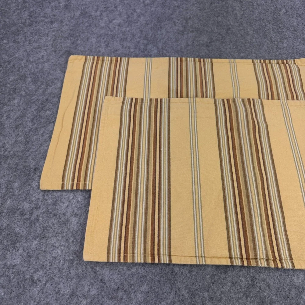 Restoration Hardware Pillow‎ Covers Yellow Striped 20